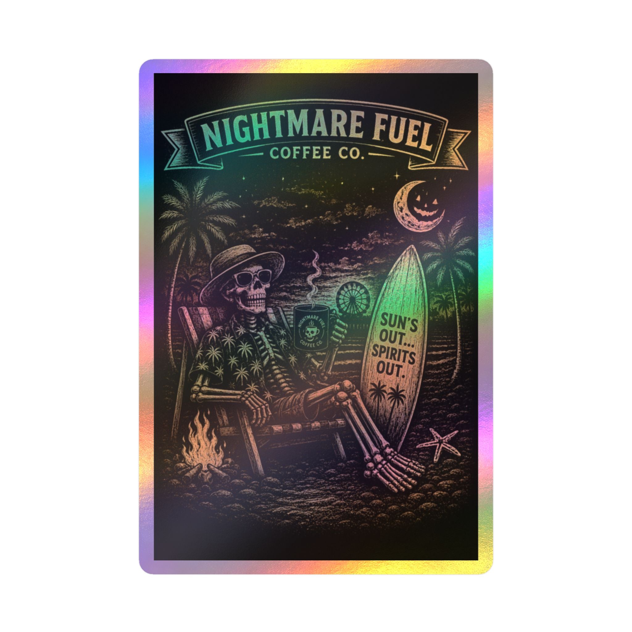Summerween (black &white) Decal Sticker