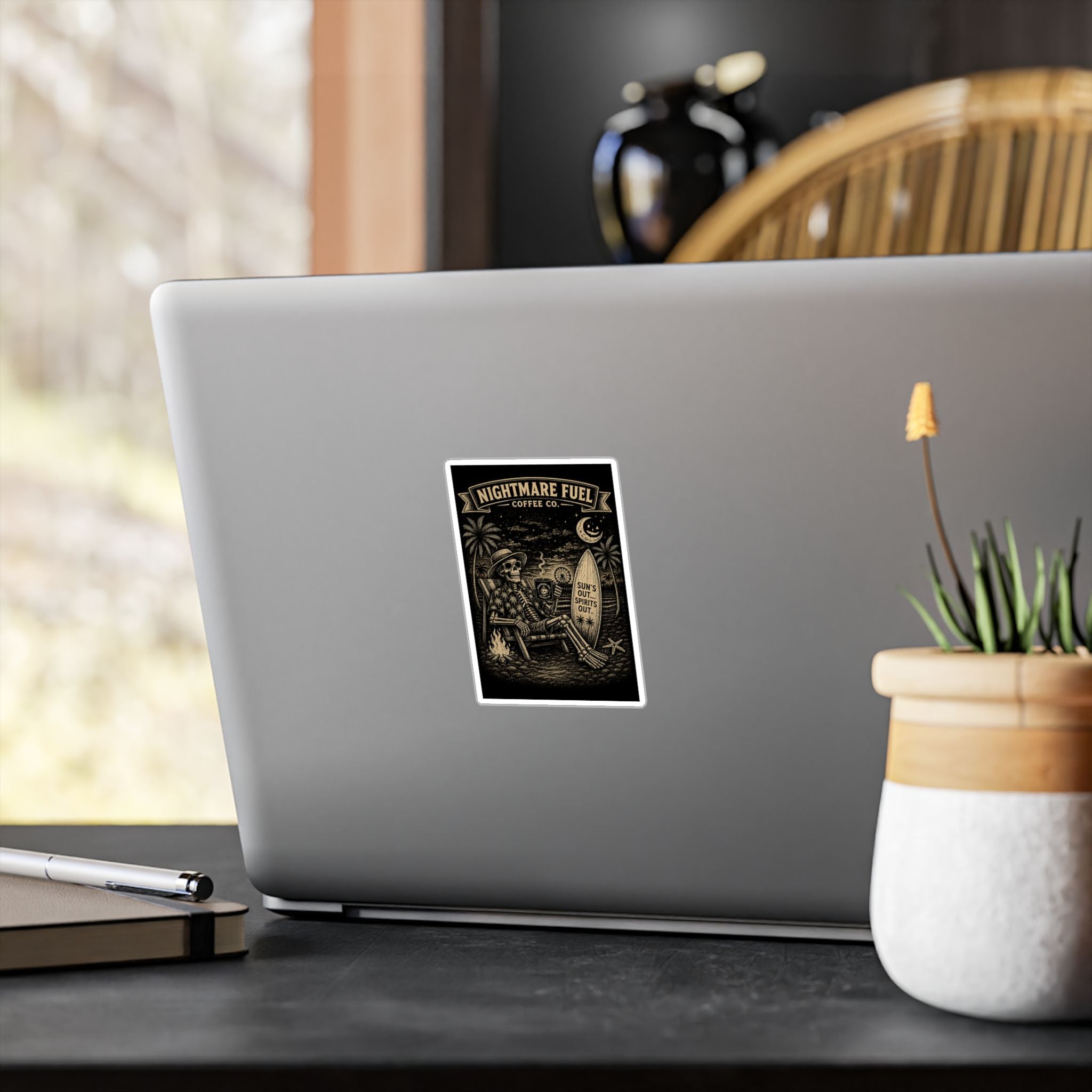Summerween (black &white) Decal Sticker